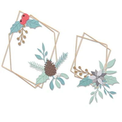 Image of Sizzix Thinlits Die Set 18PK 664583 Geometric Winter Frame by Olivia Rose
