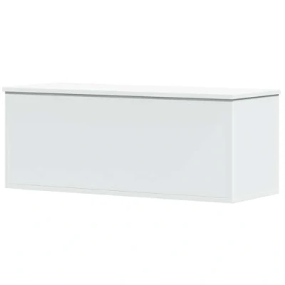 Image of vidaXL Storage Box White 90x35x35 cm Engineered Wood Blanket Chest/Coffee Table/Storage Trunk