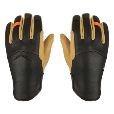 Image of Salewa Ortles Merino Leather Gloves Men, Black, 9/L