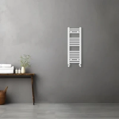 Image of Warmehaus Contemporary Straight Heated Bathroom Towel Rail Radiator Rad 800x300mm White