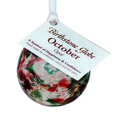 Image of October Birthstone Opal Friendship Globe Small