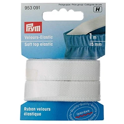 Image of Prym Elastic Tape, White, 15 mm, weiß, 1 m