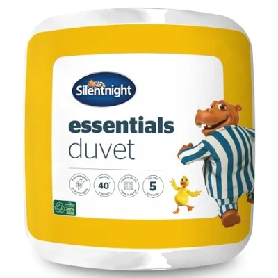 Image of Silentnight Essentials Double Duvet 10.5 Tog All Year Round Quilt Ideal for Summer and Winter Comfortable Soft Hypoallergenic Machine Washable 200x200cm