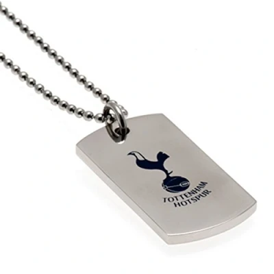 Image of Tottenham Hotspur F.C. Colour Crest Dog Tag, Silver,One Size,p15dtcto