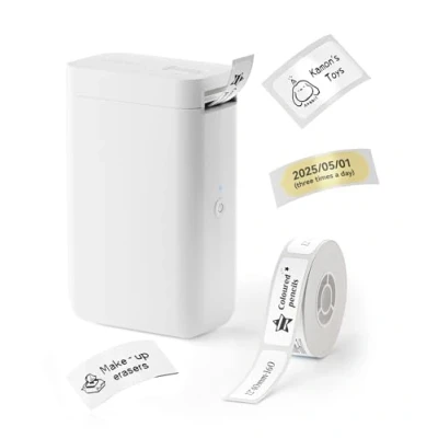 Image of NIIMBOT D101 Label Maker Machine with Tape Waterproof, Portable Bluetooth Printer for Phone, Rechargeable Sticker Office Home
