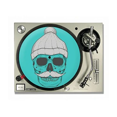 Image of Beanie Skull DJ Turntable Slipmats/slipmat/slip mats 12&quot; or 7&quot; (7&quot;)