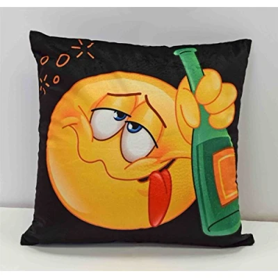 Image of Rapport Home Smiley Face Cushion Cover Square Scatter Party Novelty