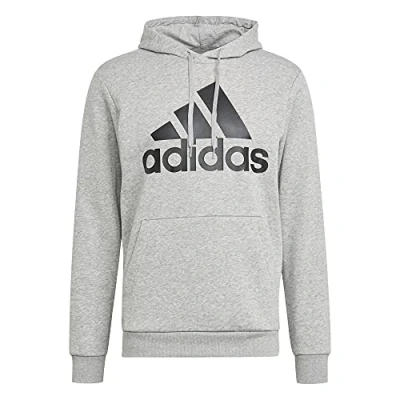 Image of adidas Men&#039;s M Bl Fl Hd hooded sweat, Medium Grey Heather/Black,