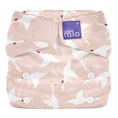 Image of Bambino Mio, Miosolo Classic All in One Reusable Nappy, Eco Chemical Free Nappy (Feather Flight, Size)