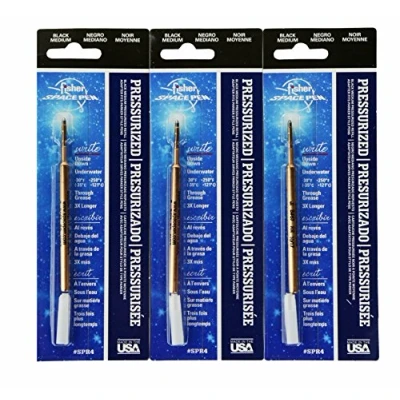 Image of Fisher Space Pen 3 Pack Black SPR4 Refills for Bullet
