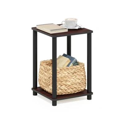 Image of FURINNO End Tables, Dark Cherry/Black, one size