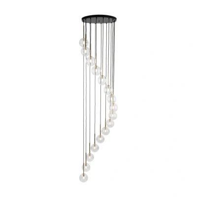 Image of Aurora Cluster Pendant Ceiling Light Black 16xG9