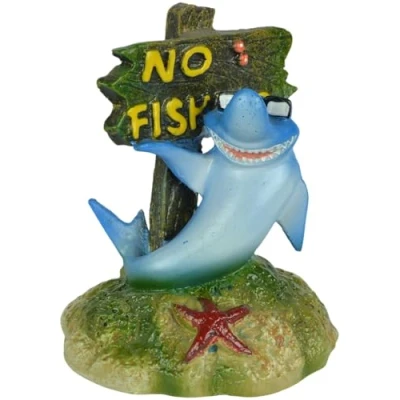 Image of Supa Sign, Shark Aquarium/Fish Tank Ornament, Resin, Assorted