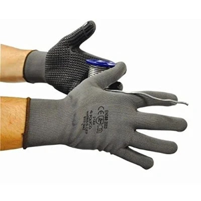 Image of Polyco 803 MAT PVC Dotted Gripper Gloves, Single Pair, Size 9/Large, Grey