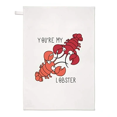 Image of You&#039;re My Lobster Quote Tea Towel Dish Cloth