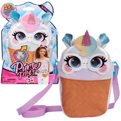 Image of Purse Pets Glami Corn Unicorn Bag with 25+ Sounds and Reactions Comes alive interactive features, blink music