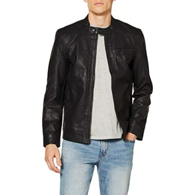 Image of Only &amp; Sons Onsal Faux leather jacket, Men&#039;s, Size: Small, Black