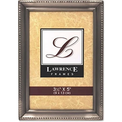 Image of Lawrence Frames Bead Border Design, 3.5x5, Pewter