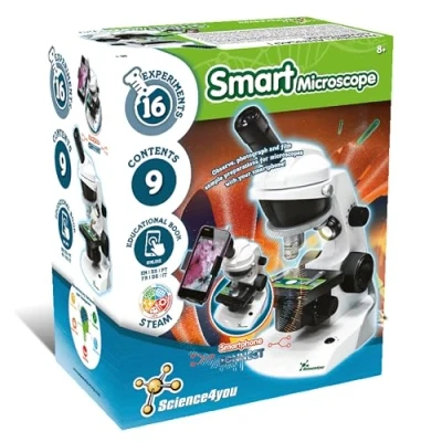 Image of Science4you Microscope for Kids 8 14 Years Science Laboratory and Researcher Kit with Prepared Samples Slides Children, Educational Games, Stem Toy Age 8+