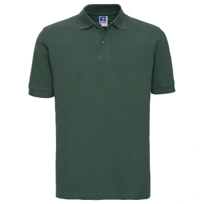 Image of Russell Athletic Mens Classic Cotton Pique Polo Shirt (Bottle Green) Size X Large