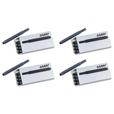 Image of Lamy Black T10 Fountain Pen Ink Cartridges 4 Packs (LAM BLK4PAC)