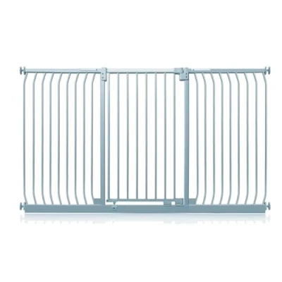 Image of Safetots Extra Tall Elite Safety Gate, 197cm 206cm, Matt Grey, 96.8cm in Height, Pressure Fit Stair Baby Gate for Doors Hallways and Spaces, Barrier, Easy Installation