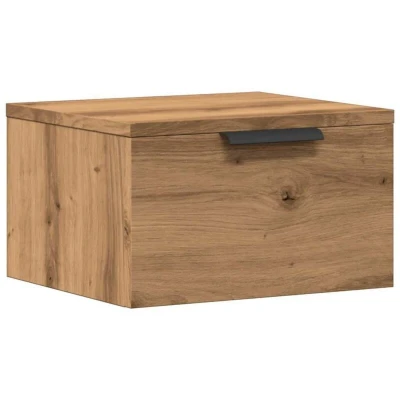 Image of vidaXL Wall mounted Bedside Cabinet Artisan Oak 34x30x20 cm