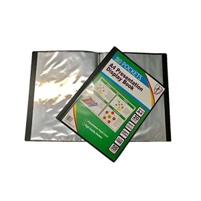 Image of 1 X A4 Display Book Presentation Folder Black 20 Pockets