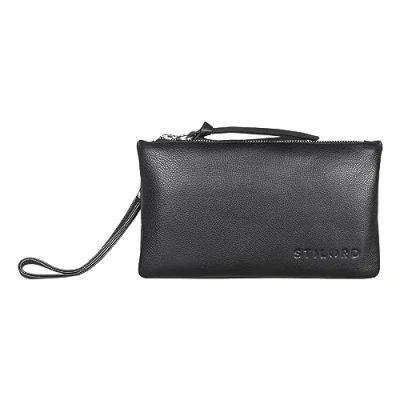 Image of STILORD &#039;Mariette&#039; Small Shoulder Bag Women Leather Handbag City Ladies Evening with Strap Crossbody Vintage Genuine Leather, Colour:Black