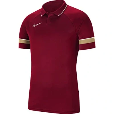 Image of Nike CW6104 677 Academy 21 Polo Shirt Men&#039;s Team RED/White S