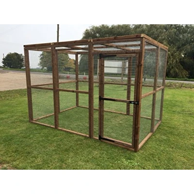Image of Large Outdoor Animal Run Pet Pen Dog Cat Chicken Rabbit 16G (Mesh Roof)