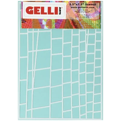 Image of Gelli Arts Ladder Stencil, Synthetic Material, White, 22.7 x 15.2 0.1 cm