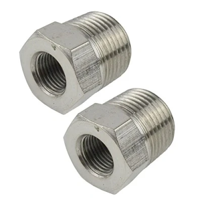Image of Threaded Adapter Hex Bush 3/8 Male to 1/8 BSP Female Air Hose Fitting 2PK FT082