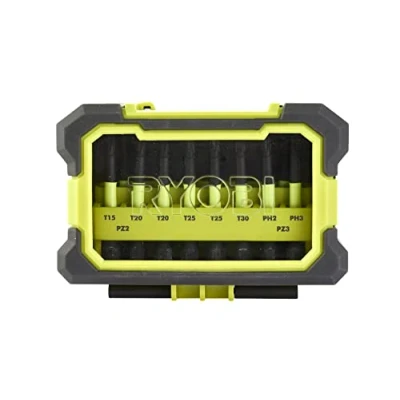 Image of Ryobi RAK10MSDI Torque+ Impact 50mm Screwdriver Bit Set (10 Piece)
