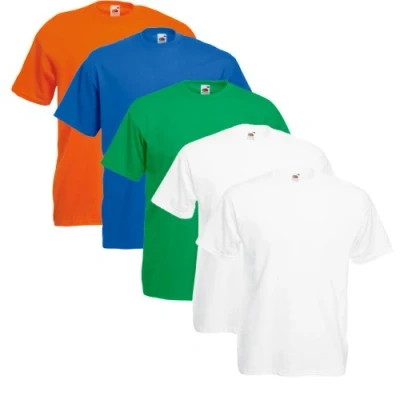 Image of Fruit of the Loom T Shirts Pack 5, Colour Set Vii, XL