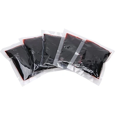 Image of Fake Blood, 5pcs 20ml Food Coloring Blood Bags Halloween Bag Bright Red for Role Playing Cosplay Props Party Decoration