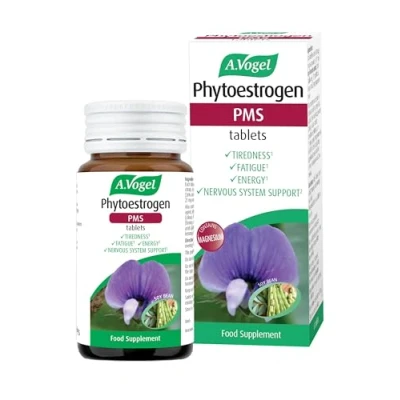 Image of A.Vogel Phytoestrogen PMS Tablets Supplement for Women Fatigue &amp; Tiredness Soy Isoflavones, Magnesium Hibiscus 1 Months Supply