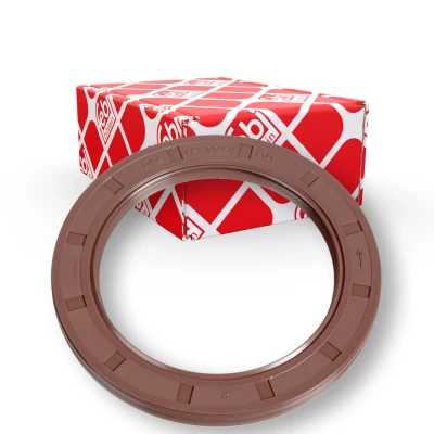 Image of 2144303010, 2144303011 Crankshaft Seal FEBI BILSTEIN 107000 transmission sided FPM (fluoride rubber) HYUNDAI: i10 I, i20 II Hatchback, I Hatchback