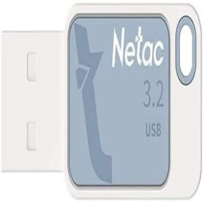 Image of Netac 64GB USB 3.2 Memory Pen, UA31, Software Encryption, Key Ring, Sky Blue