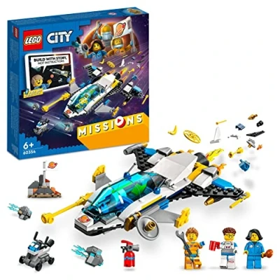 Image of LEGO City Mars Spacecraft Exploration Missions 60354 Toy Building Kit; Interactive Digital Adventure Playset for Kids Aged 6+; Includes a Mission and 3 Minifigures (298 Pieces)