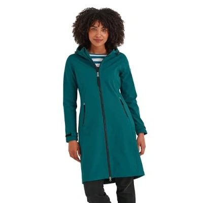 Image of TOG24 Enya Womens Softshell Long Jacket Deep Teal Size 10 UK