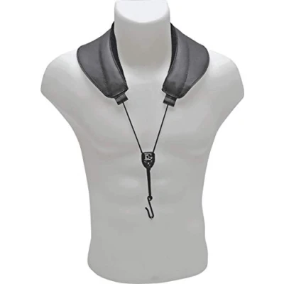 Image of BG S70M Yoke Leather Brace Straps for Alto and Tenor Saxophone with Metal Hook