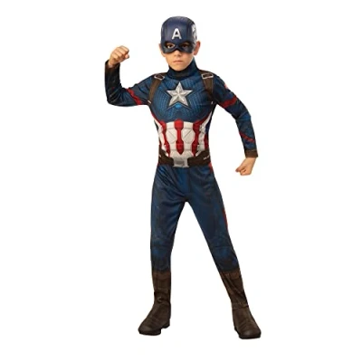 Image of Rubie&#039;s 700647M000 Avengers Captain America Fancy Dress, Boys, Multicolour, M