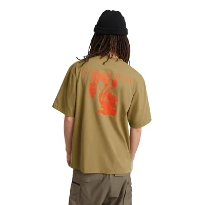 Image of G Star Men&#039;s Industry Back Graphic Boxy T Shirt, Beige/khaki (safari D24691 C784 B444), XL