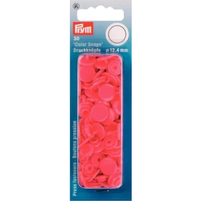 Image of Prym 393133 Non Sewing Popper Colour Snaps Round 12.4 mm Raspberry Plastic mm, PRYM_393133 1