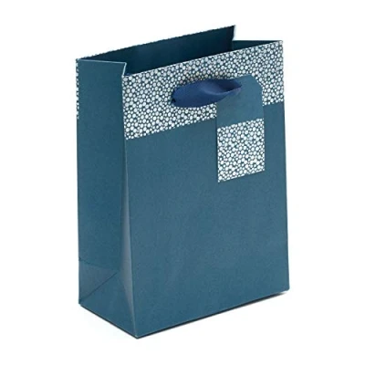 Image of Small Navy Blue Gift Bag Perfect for a Variety of Occasions Present with Sparkles Her