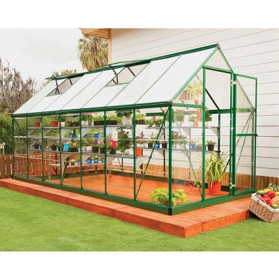 Image of 6&#039;x14&#039; Palram Canopia Hybrid Large Walk In Green Polycarbonate Greenhouse (1.8x4.2m)