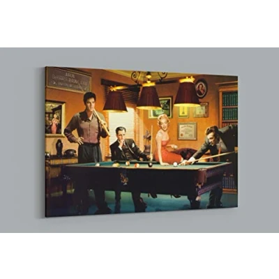 Image of Legal Action Chris Consani Elvis Presley, Humphrey Bogart, Marilyn Monroe, James Dean Gallery Framed Canvas Art Picture Print