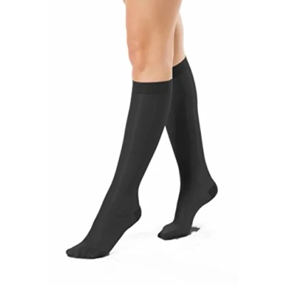 Image of Silky 40 Denier Energising Medium Support Knee High Socks (2 Pair Pack) (Barely Black)