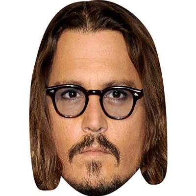 Image of FoxyPrinting Johnny Depp 2018 New Tv Stars Celebrity Cardboard Party Face Mask Fancy Dress